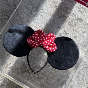 Cute Mouse Ears Headband with Red Polka Dot Bow